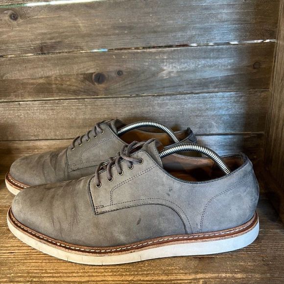Mens Cole Haan Tanner Plain Toe Gray Suede Derby Comfort Shoes Sneakers Size 10M - Picture 2 of 6